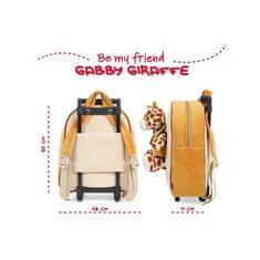Perletti BE MY FRIEND, Detský plyšový batoh na kolieskach s odnímateľnou hračkou ŽIRAFA, 13073
