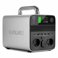 Evolveo PowerCharge 500, nabíjacia stanica, 20 Ah, 512 Wh, 2× 230 V zásuvka, 1× 12 V zásuvka, 4× USB-A, 1× USB-C