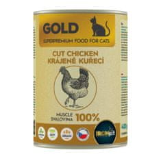 IRONpet Gold Cat Kuracia krájaná svalovina, konzerva 400 g