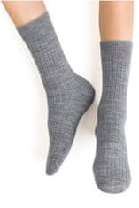 STEVEN Detské vlnené ponožky GREY (sivá) EU 32-34