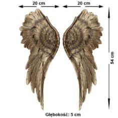 ModernHome Anjelské krídla na stenu H 54 cm