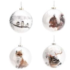 ModernHome Vianočné ozdoby na stromček Lesné zvieratá 40 ks