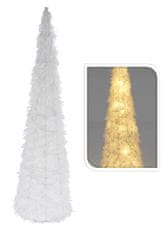 ModernHome Led kužeľ vianočný stromček biely 60 cm