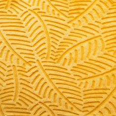 ModernHome Prikrývka s motívom listov 220x240 cm žltá