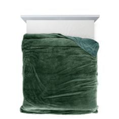 ModernHome Kožušinová deka TIFFANY 150x200 c. zelená