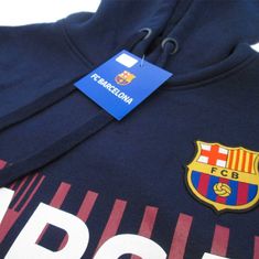 FAN SHOP SLOVAKIA Detská mikina FC Barcelona, tmavo modrá, kapucňa | 11-12r