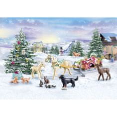 Playmobil Adventný kalendár 71345 Kone Vianočná jazda na saniach