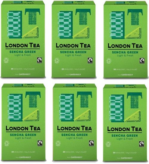 London Tea Company Fairtrade zelený čaj Sencha 20ks x 6