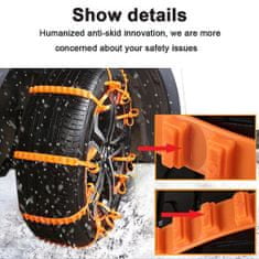 JOIRIDE® Univerzálne bezpečnostné protišmykové reťaze na zimné pneumatiky (10 ks) | NIFTCHAINS
