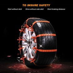 JOIRIDE® Univerzálne bezpečnostné protišmykové reťaze na zimné pneumatiky (10 ks) | NIFTCHAINS