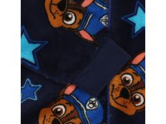 Nickelodeon Psi Patrol Chase tmavomodré fleecové jednodielne pyžamo, detská mikina s kapucňou, OEKO-TEX 7-8 lat 122-128 cm