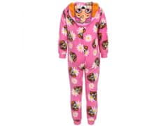 Nickelodeon Psi Patrol Skye ružové fleecové jednodielne pyžamo, detská mikina s kapucňou, OEKO-TEX 5-6 lat 110-116 cm