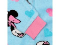 Disney Minnie Mouse Disney Modré fleecové jednodielne pyžamo, detská mikina s kapucňou, OEKO-TEX 5-6 lat 110-116 cm