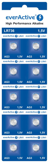 Aga Batérie EverActive Alkaline G3 LR736 10ks