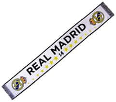 FAN SHOP SLOVAKIA Šál Real Madrid FC, biela, hviezdy, 140x20