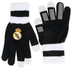 FAN SHOP SLOVAKIA Detské rukavice Real Madrid FC, čierno-biele, protišmykové