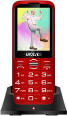 Evolveo EasyPhone XO s nabíjecím stojánkem, červená