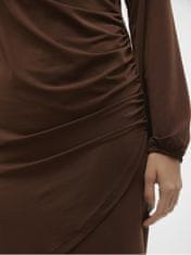 Vero Moda Dámske šaty VMHADLEY Regular Fit 10299645 Potting Soil (Veľkosť S)