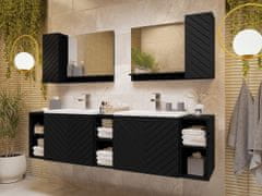 Veneti Zostava do kúpeľne PRESTA 2 - čierna + 2x umývadlo a sifón ZDARMA