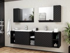 Veneti Zostava do kúpeľne PRESTA 2 - čierna + 2x umývadlo a sifón ZDARMA