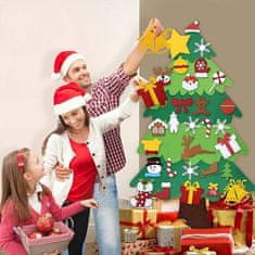 Shopdbest Vianočný Stromček vyrobený z Plsti s 31 Ozdobami: Rodinné Vyzdobenie s Kreativitou a Tradíciou