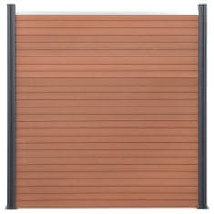 Vidaxl Sada plotových panelov hnedá 872x186 cm WPC
