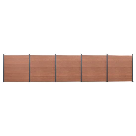 Vidaxl Sada plotových panelov hnedá 872x186 cm WPC