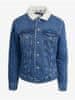 Modrá džínsová pánska bunda s umelým kožúškom Pepe Jeans Pinner DLX XXL