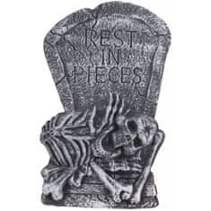 Halloween náhrobný kameň s kostrou, 60 cm