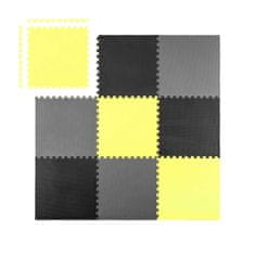 Ricokids Penová podložka na puzzle 180x180cm 9 ks sivá žltá