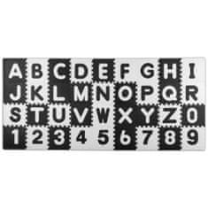 Ricokids Penová podložka puzzle písmená čierna. 30x30 cm 36 ks.