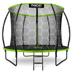 Neo-Sport 8ft/252cm profilovaná záhradná trampolína s vnútornou sieťou Neo-Sport