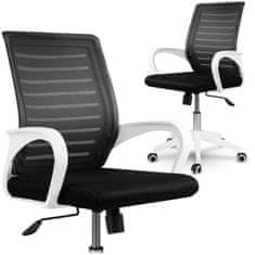 Sofotel Kancelárska stolička Sofotel Batura z mikro sieťoviny biela a čierna