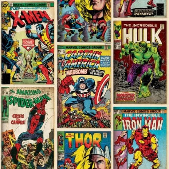Papierová tapeta 70-238, Marvel Action Heroes, Kids @ Home 6, 0,52 x 10 m