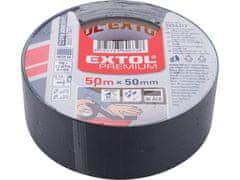 Extol Premium Lepící páska 8856313 textilní/univerzální, 50mm x 50m tl.0,18mm, černá