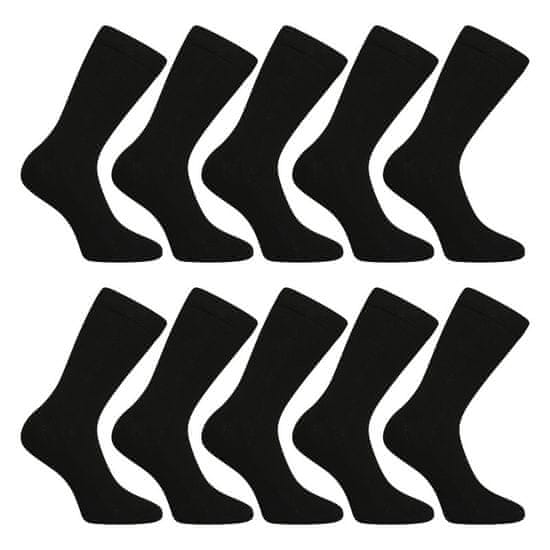 Nedeto 10PACK ponožky vysoké čierne (10NDTP1001)