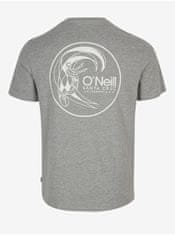 O'Neill Šedé pánske melírované tričko O'Neill Circle Surfer S