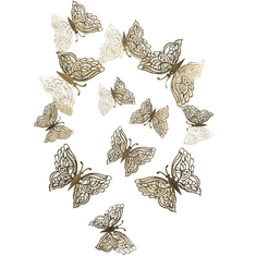 IZMAEL Motýle na stenu Elegant-Zlatá KP28982