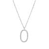 Strieborný náhrdelník s príveskom O Cubica RZCU15 (retiazka, prívesok)