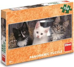 DINO Panoramatické puzzle Tri mačiatka 150 dielikov
