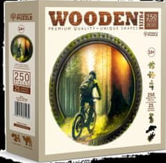 Wooden city Drevené puzzle Biker v lese 250 dielikov EKO