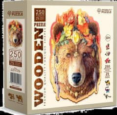 Wooden city Drevené puzzle Štýlový medveď 250 dielikov EKO