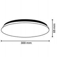 LUMILED Stropné svietidlo LED plafón DIANA 24W 4000K okrúhle čierne 30cm