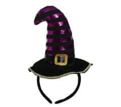Guirca Čelenka čarodejnícky klobúčik fialovo-čierny