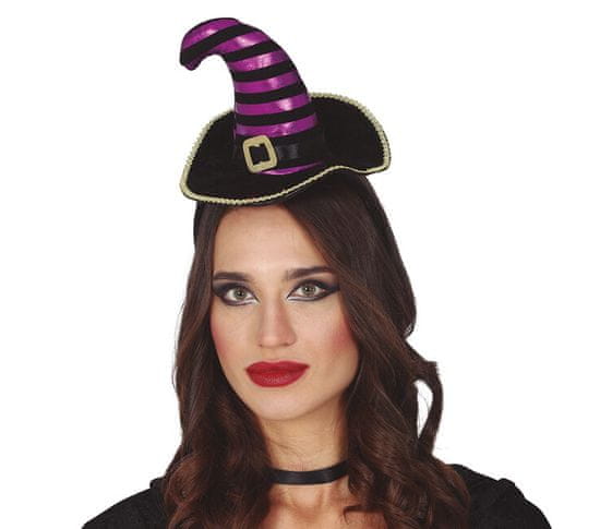 Guirca Čelenka čarodejnícky klobúčik fialovo-čierny