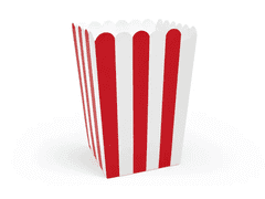 PartyDeco Popcornové krabice klasik 6ks 7x7x12,5cm