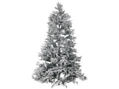 Beliani Zasnežený umelý vianočný stromček 240 cm biely BASSIE