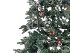 Beliani Zasnežený umelý vianočný stromček 240 cm zelený DENALI