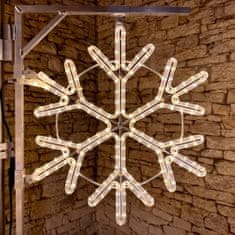 DecoLED DecoLED LED svetelná vločka, sada na VO, 100 cm, teplo biela