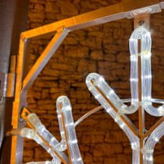 DecoLED DecoLED LED svetelná vločka, sada na VO, 100 cm, ľadovo biela